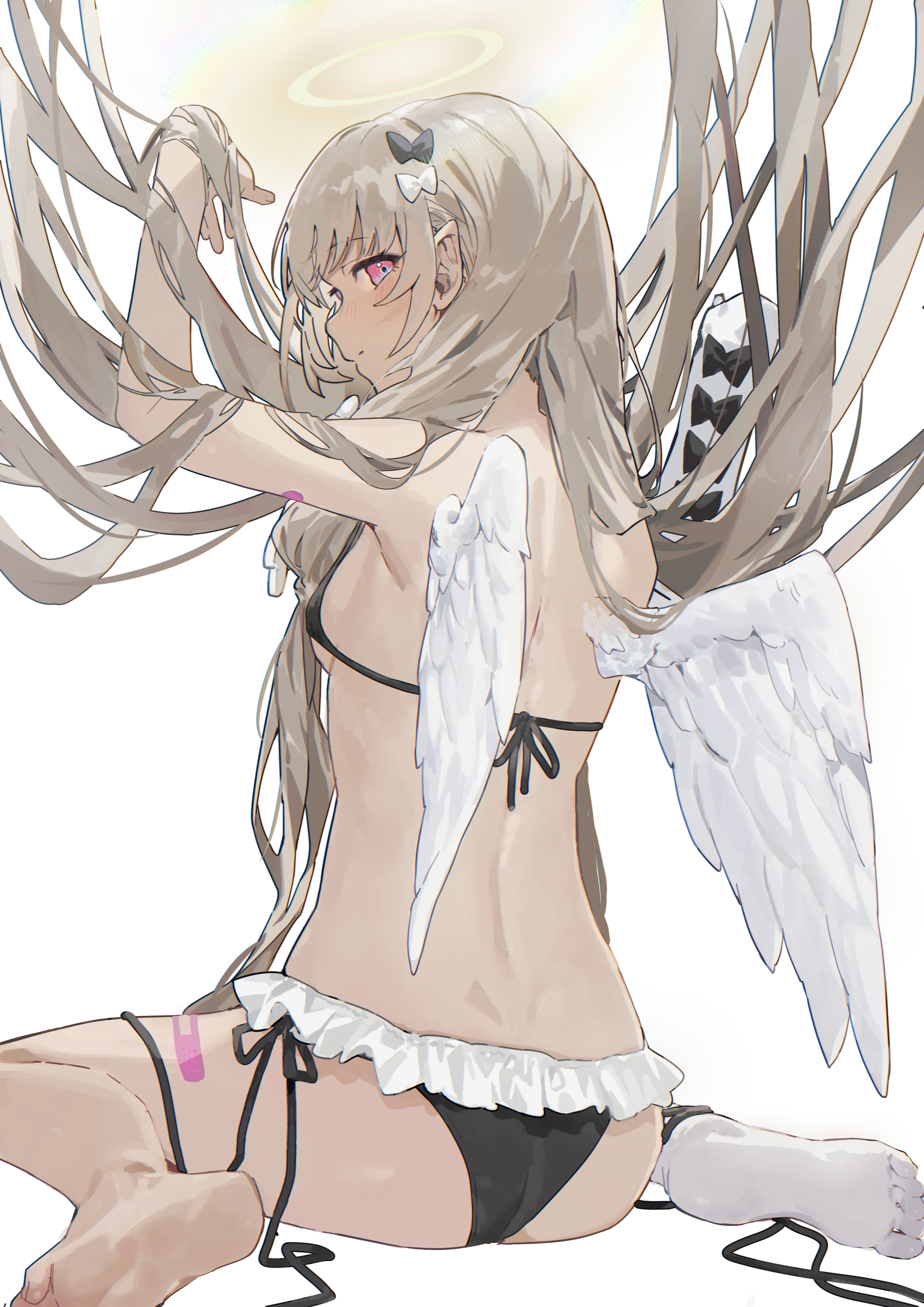 Back view of the original angel character